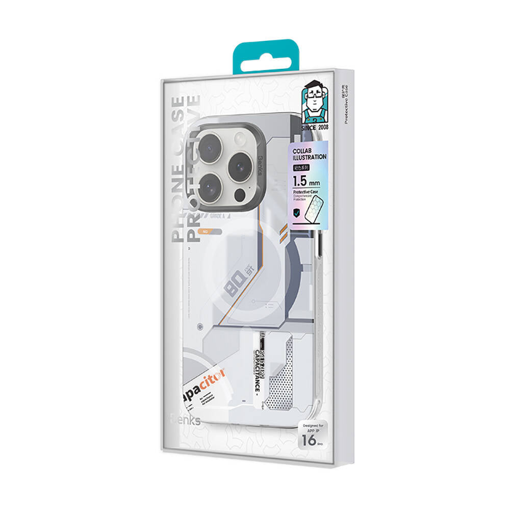 iPhone 16 Pro Max Kılıf MagSafe Şarj Özellikli Mekanik Tasarımlı Benks Perspective Serisi Kılıf Siyah