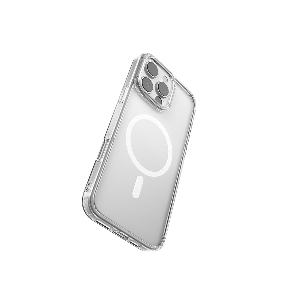 Apple iPhone 16 Pro Max Kılıf M-safe Şarj Özellikli Raptic Crystal M-safe Serisi Şeffaf Kapak Şeffaf