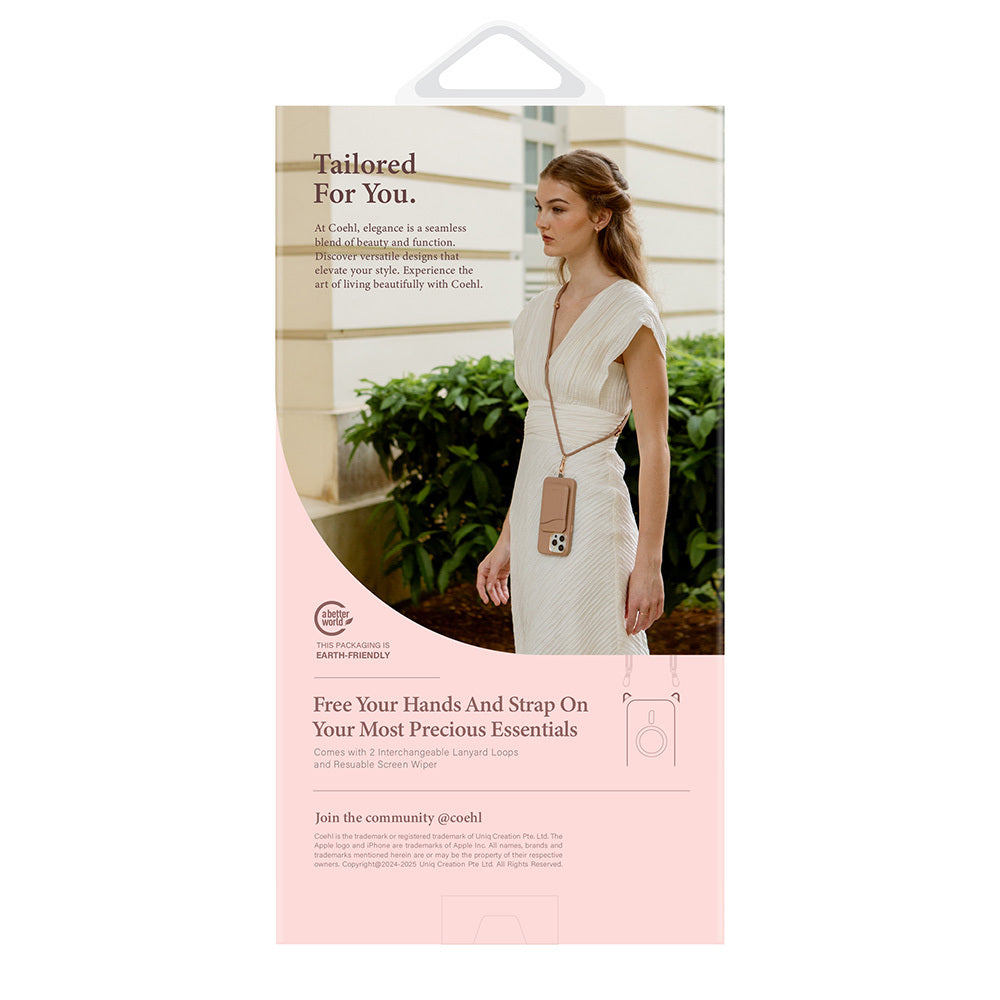 iPhone 16 Pro Max Kılıf Magsafe Şarj Özellikli Simli Arka Yüzey Askı Aparatlı Coehl Lumino Kılıf Gümüş