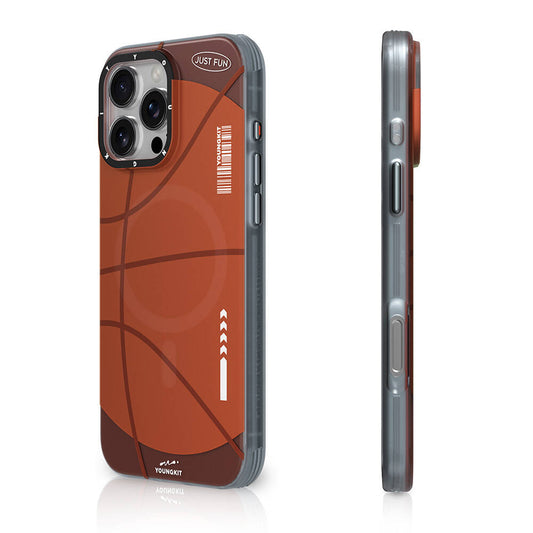 iPhone 16 Pro Max Kılıf Magsafe Şarj Özellikli Spor Tasarımlı Youngkit Dynamic Serisi Kılıf Kahverengi