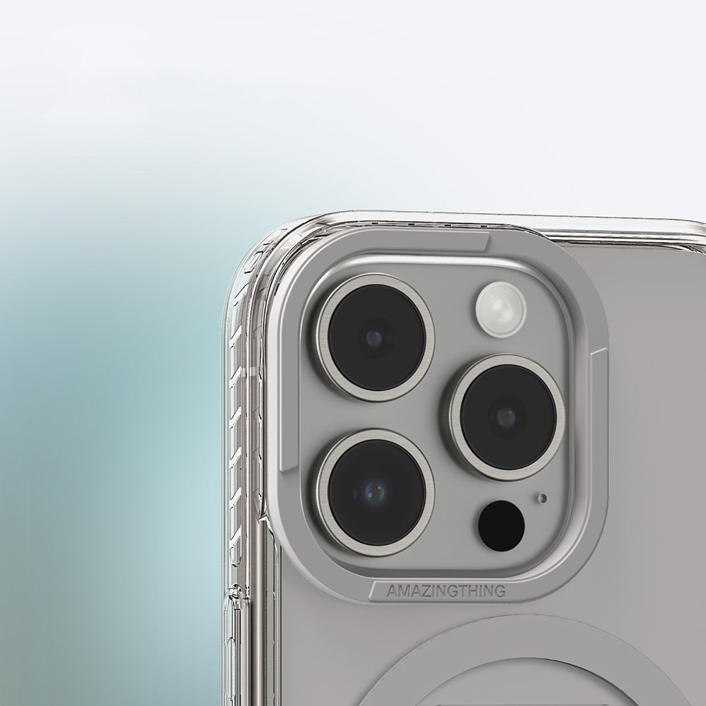 iPhone 16 Pro Max Kılıf Magsafe Şarj Özellikli Standlı Amazingthing Titan Pro Plus Kılıf Siyah