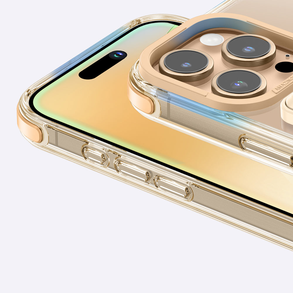 iPhone 16 Pro Max Kılıf Magsafe Şarj Özellikli Standlı Kartlıklı Set Amazingthing Omni Adventure Serisi Kılıf Rose Gold