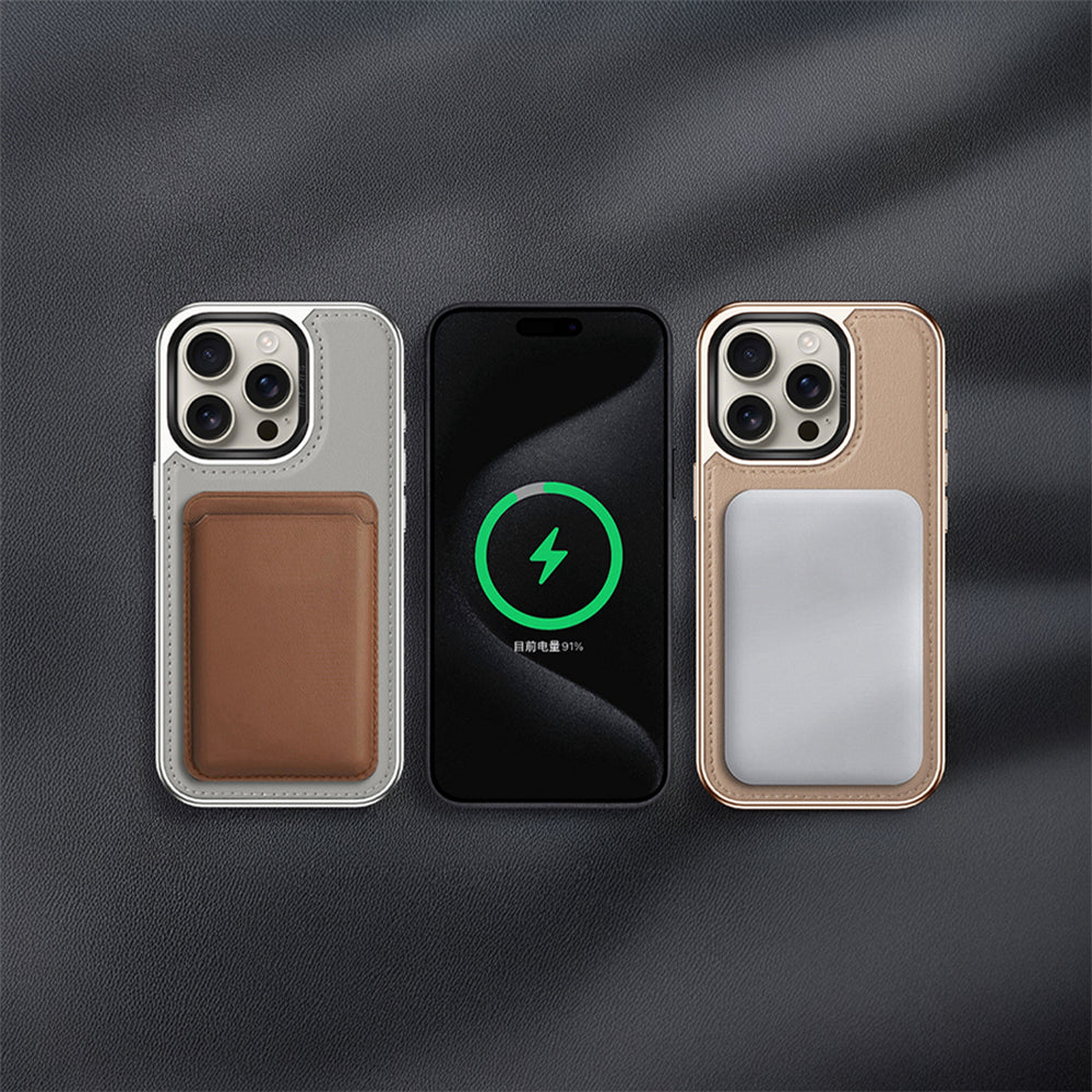 Apple iPhone 16 Pro Max Kılıf M-safe Şarj Özellikli Standlı Leto Kapak Siyah