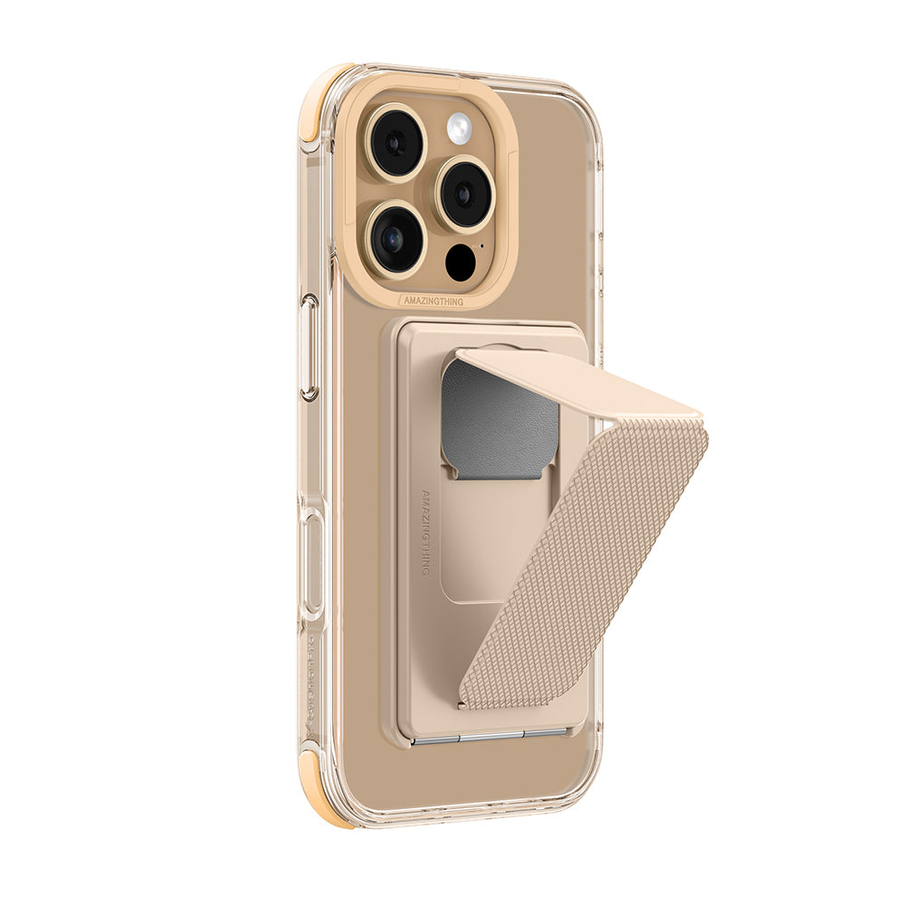 Apple iPhone 16 Pro Max Kılıf M-safe Şarj Özellikli Standlı Set Amazingthing Omni Adventure Serisi Kapak