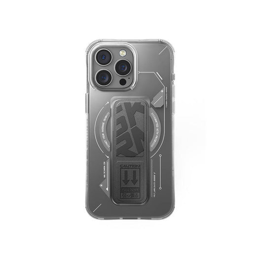 Apple iPhone 16 Pro Max Kılıf M-safe Şarj Özellikli Teknoloji Desenli Standlı Skinarma Helio Kapak