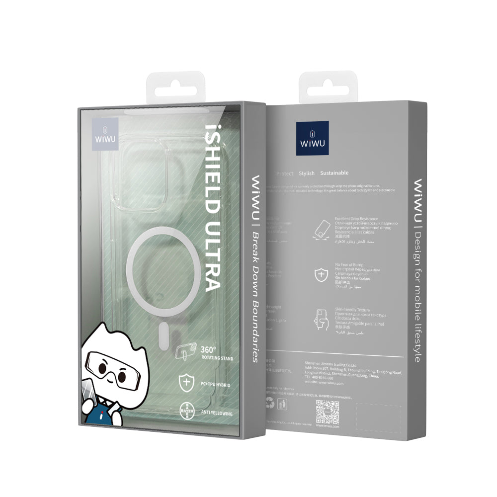 iPhone 16 Pro Max Kılıf Magsafe Şarj Özellikli Wiwu YXK-207 Invisible Pro Sert PC Kılıf Şeffaf