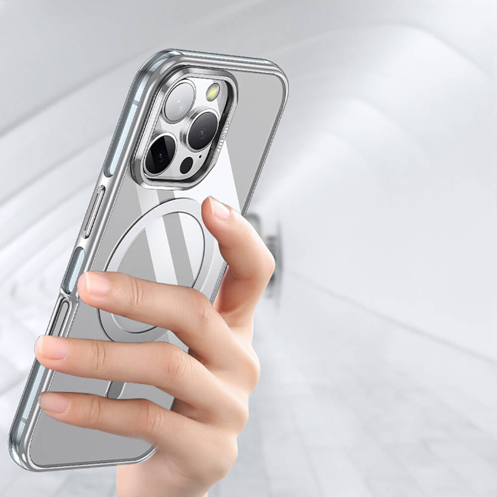 iPhone 16 Pro Max Kılıf Magsafe Şarj Özellikli Wlons Standlı Efsane Kılıf Siyah