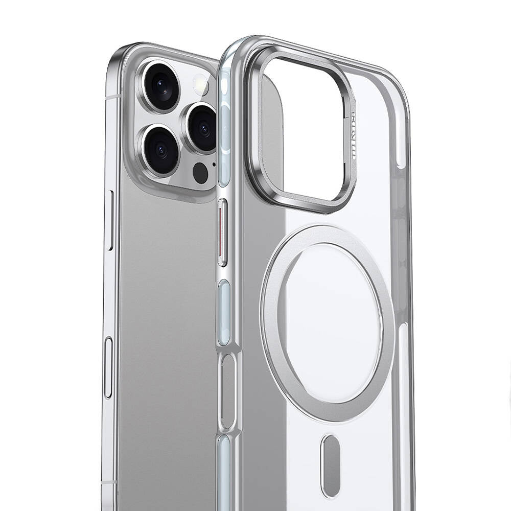 iPhone 16 Pro Max Kılıf Magsafe Şarj Özellikli Wlons Standlı Efsane Kılıf Titanyum-Gold