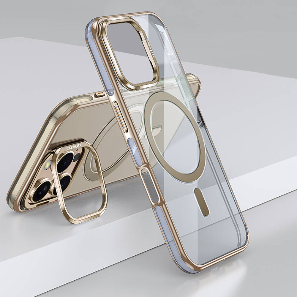 Apple iPhone 16 Pro Max Kılıf M-safe Şarj Özellikli Wlons Standlı Efsane Kapak