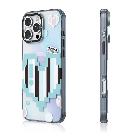 iPhone 16 Pro Max Kılıf Magsafe Şarj Özellikli Youngkit Love Serisi Kılıf Yeşil