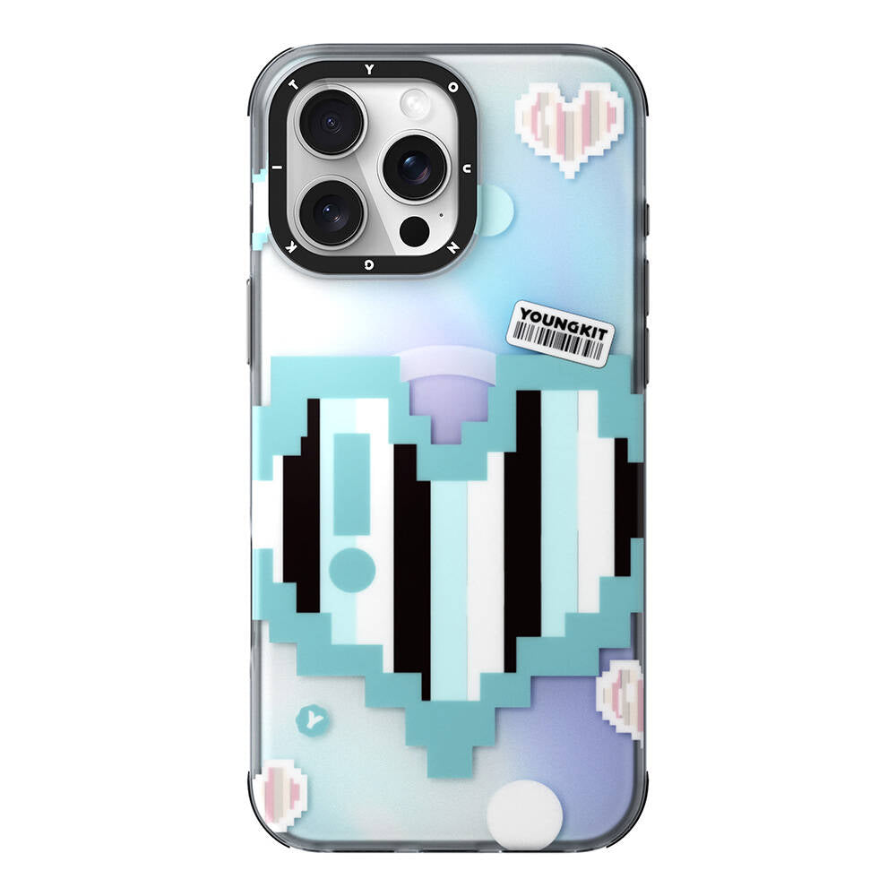 iPhone 16 Pro Max Kılıf Magsafe Şarj Özellikli Youngkit Love Serisi Kılıf Yeşil