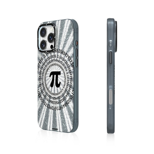 iPhone 16 Pro Max Kılıf Magsafe Şarj Özellikli Youngkit Mathematical Serisi Kılıf Gri