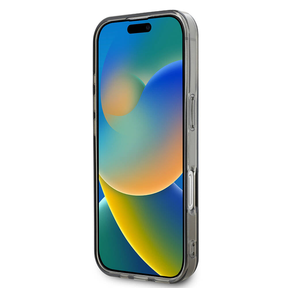 iPhone 16 Pro Max Kılıf Mercedes Benz Orjinal Lisanslı Magsafe Şarj Özellikli Saydam Yüzey Silver Ring Kılıf Siyah