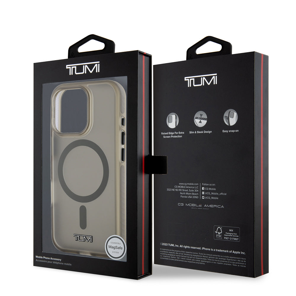 iPhone 16 Pro Max Kılıf TUMI Orjinal Lisanslı Magsafe Şarj Özellikli Airbagli Buzlu Transparan Kılıf Haki