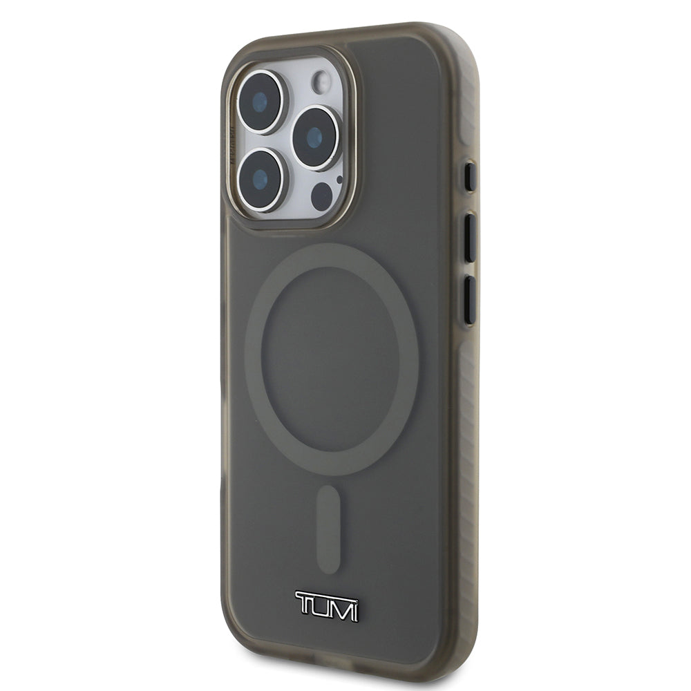 iPhone 16 Pro Max Kılıf TUMI Orjinal Lisanslı Magsafe Şarj Özellikli Airbagli Buzlu Transparan Kılıf Haki