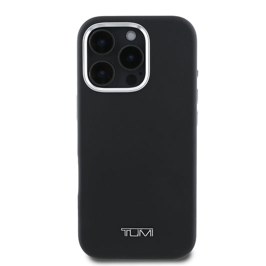 Apple iPhone 16 Pro Max Kılıf TUMI Orjinal Lisanslı M-safe Şarj Özellikli Metal Yazı Logolu PU Deri Kapak