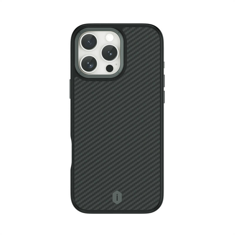 Apple iPhone 16 Pro Max Kılıf Wiwu DCC-205 M-safe Şarj Özellikli Aramid Fiber Tasarım Kevlar Kapak