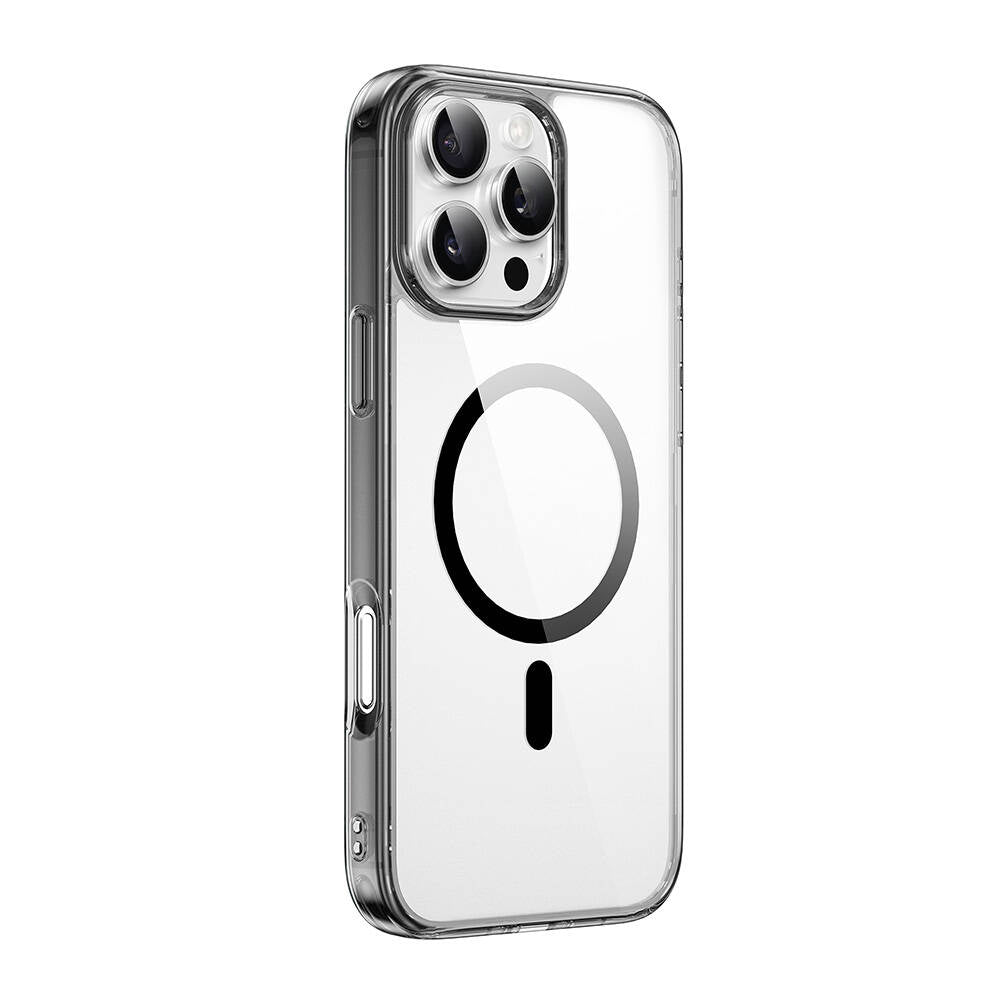Apple iPhone 16 Pro Max Kılıf Wiwu MCC-101 iShield Pro Serisi M-safe Şarj Özellikli Crystal Sert PC Kapak