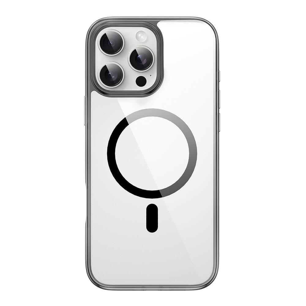 iPhone 16 Pro Max Kılıf Wiwu MCC-101 iShield Pro Serisi Magsafe Şarj Özellikli Crystal Sert PC Kılıf Siyah