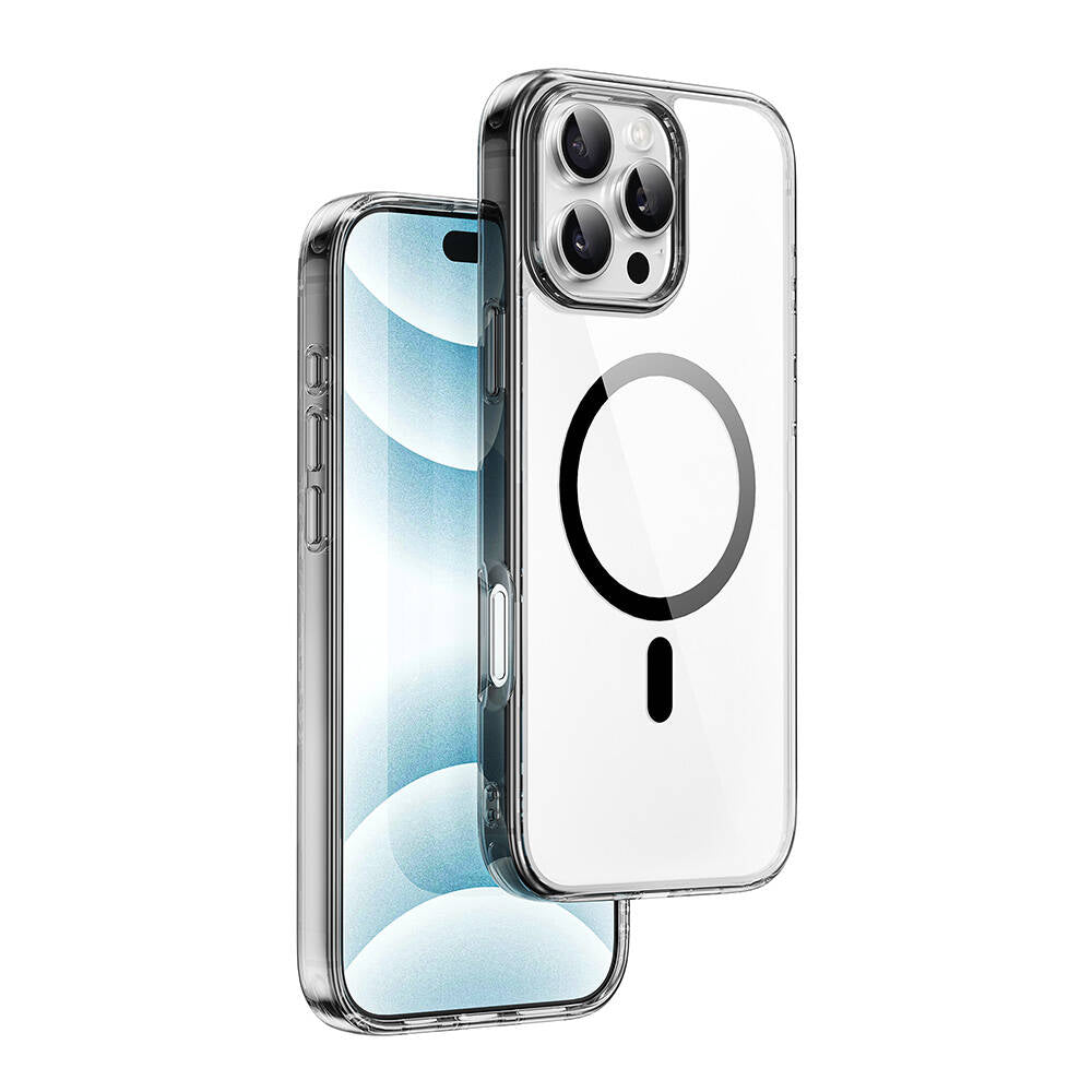 iPhone 16 Pro Max Kılıf Wiwu MCC-101 iShield Pro Serisi Magsafe Şarj Özellikli Crystal Sert PC Kılıf Siyah