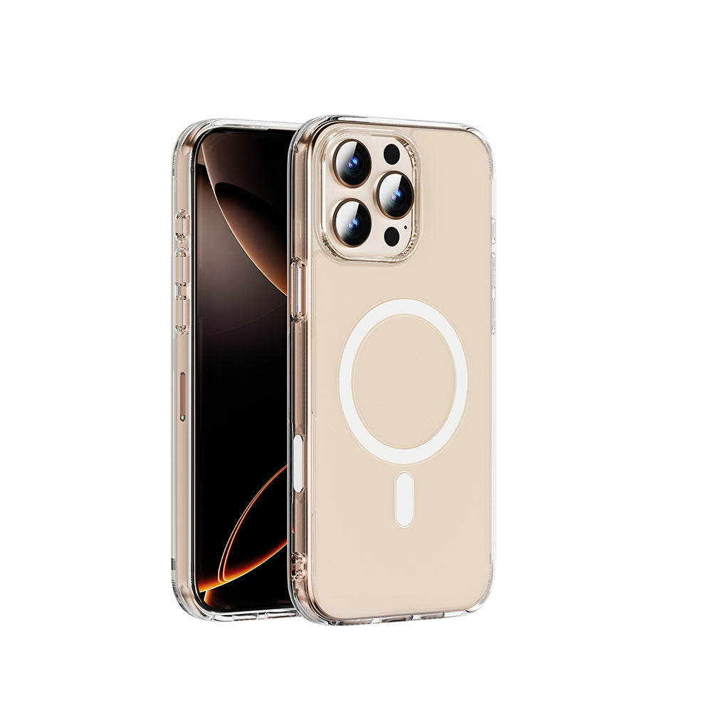 iPhone 16 Pro Max Kılıf Wiwu MCC-102 Magnetic Crystal Sert PC Kılıf Şeffaf