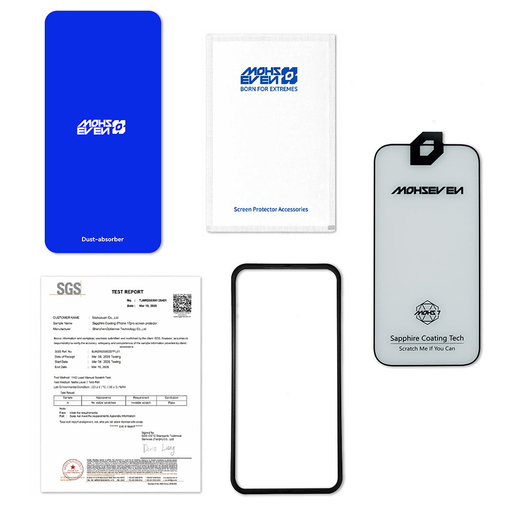 Apple iPhone 16 Pro Max Mohseven M7 Sapphire Coating Privacy Hayalet Temperli Cam Ekran Koruyucu + Hizalama Aparatlı