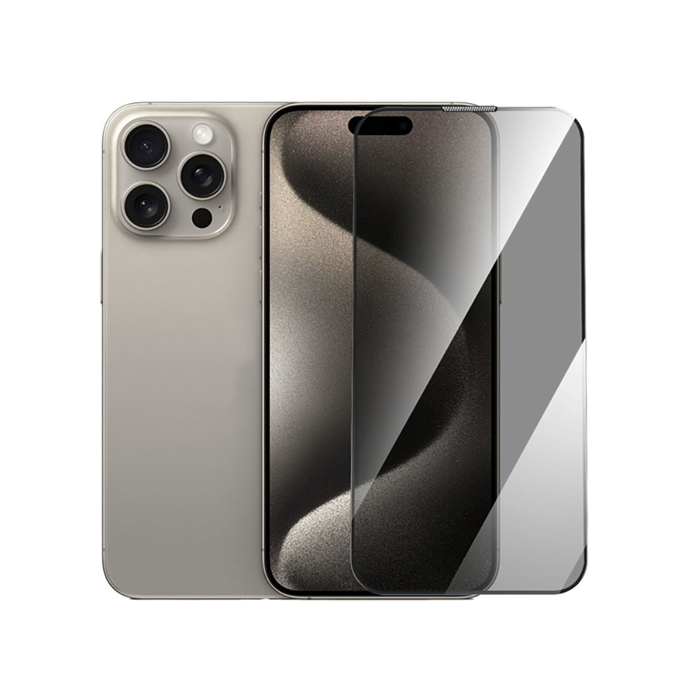 Apple iPhone 16 Pro Max Wiwu GT-021 Titan Guard Serisi Şok Emici Hibrit Polimer Privacy Ekran Koruyucu Film + Kolay Uygulama Aparatı Siyah