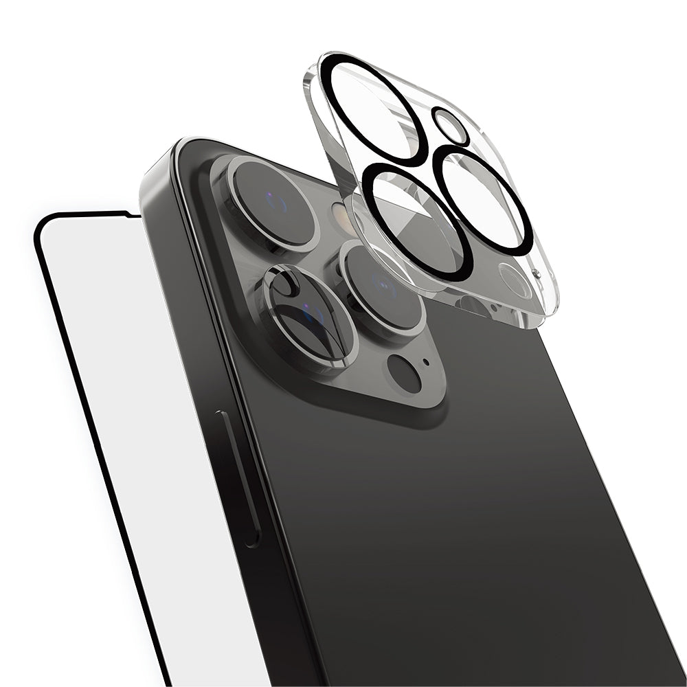 Apple iPhone 16 Pro Raptic 2in1 Temperli Ekran Koruyucu + Lens Koruyucu Set Şeffaf