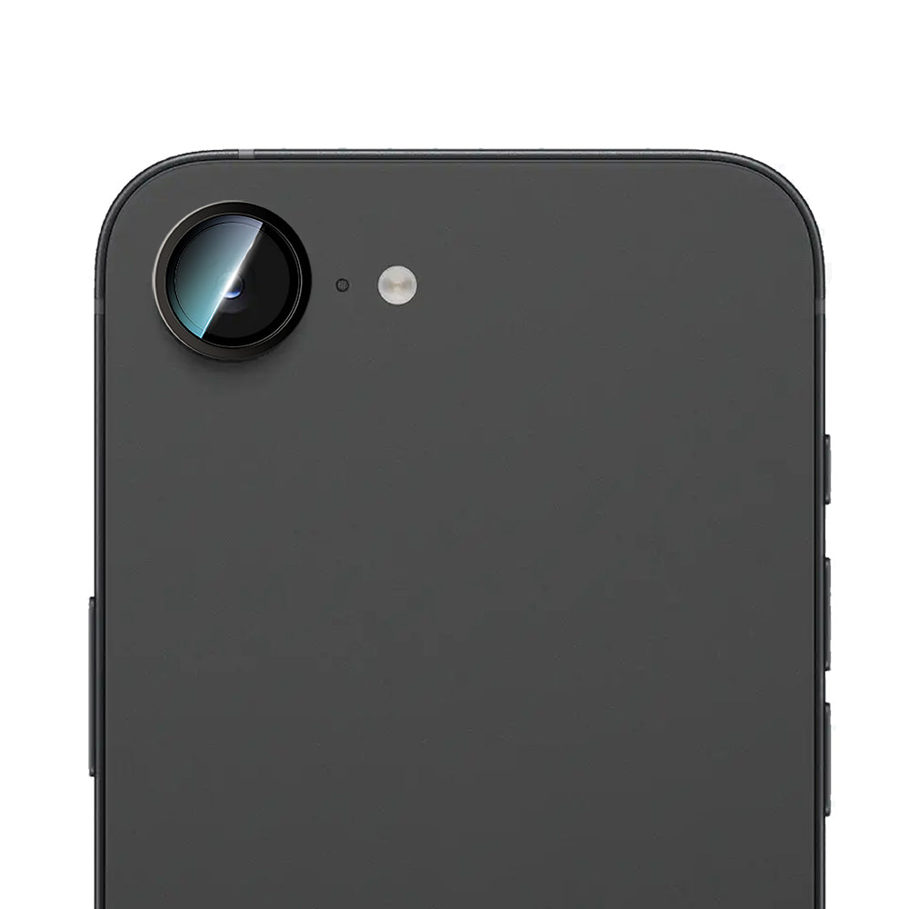 Apple iPhone 16E CaseWorld Alloy Serisi Oleofobik Anti Reflective Kamera Lens Koruyucu Siyah