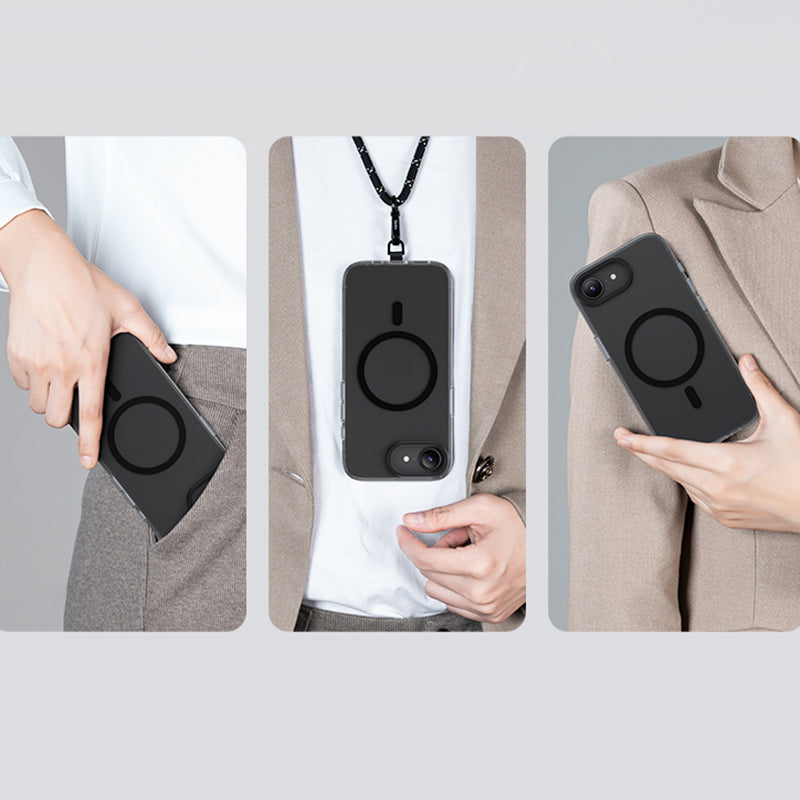 Apple iPhone 16E Kılıf M-safe Şarj Özellikli Benks Lucid Armor Kapak Siyah