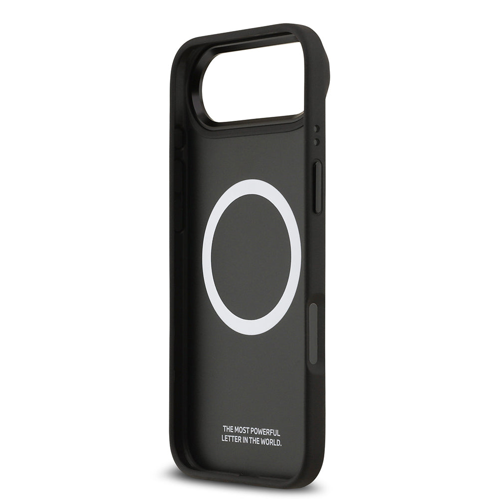 Apple iPhone 17 Air Kılıf BMW Orjinal Lisanslı M-safe Şarj Özellikli Karbon Fiber Metal Logolu Kevlar Kapak Siyah