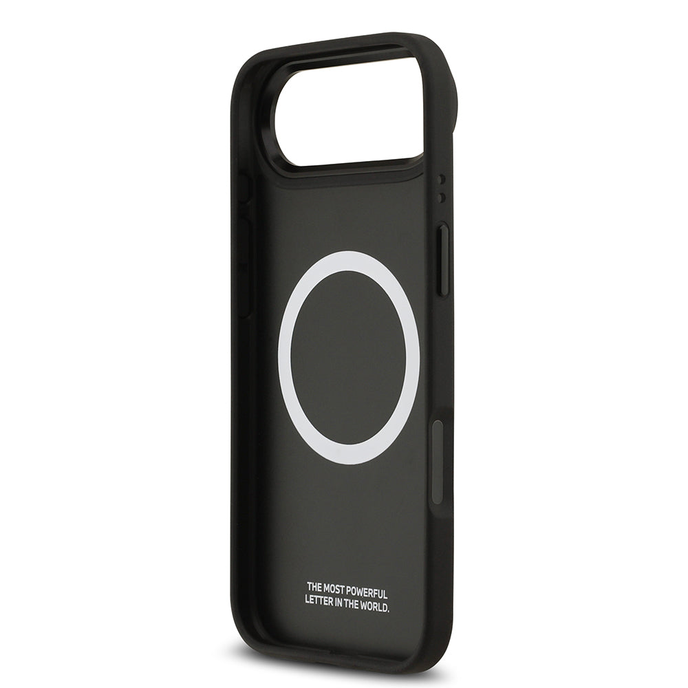 Apple iPhone 17 Air Kılıf BMW Orjinal Lisanslı M-safe Şarj Özellikli Metal BMW ve M Logolu PU Karbon Tasarımlı Kapak Siyah