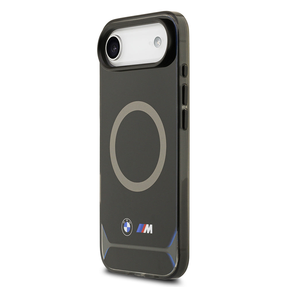 Apple iPhone 17 Air Kılıf BMW Orjinal Lisanslı M-safe Şarj Özellikli Metal Buton Tasarımlı IML Baskılı M Dizayn Kapak Mavi