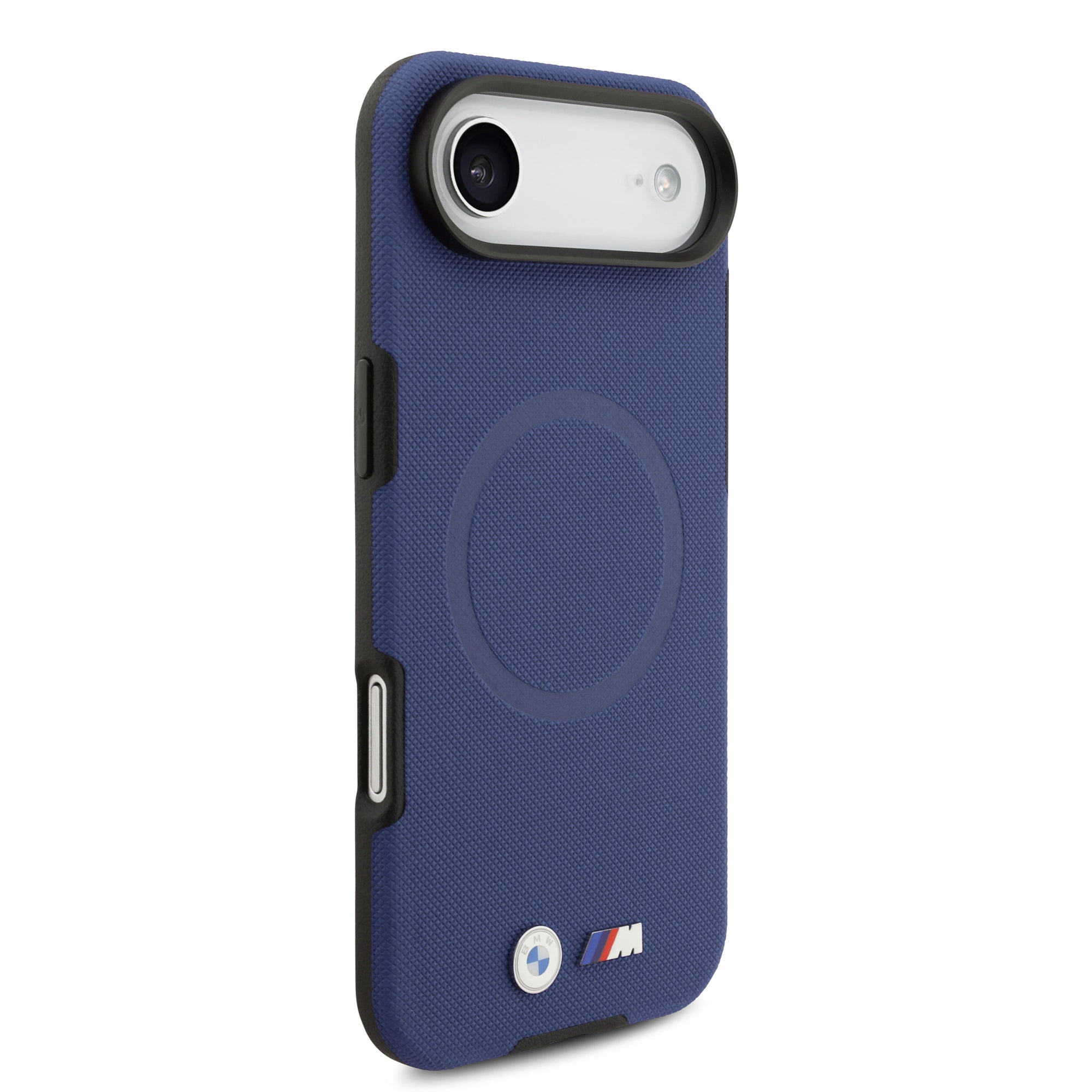 Apple iPhone 17 Air Kılıf BMW Orjinal Lisanslı M-safe Şarj Özellikli Metal Logolu Delikli M Dizayn Deri Kapak Siyah