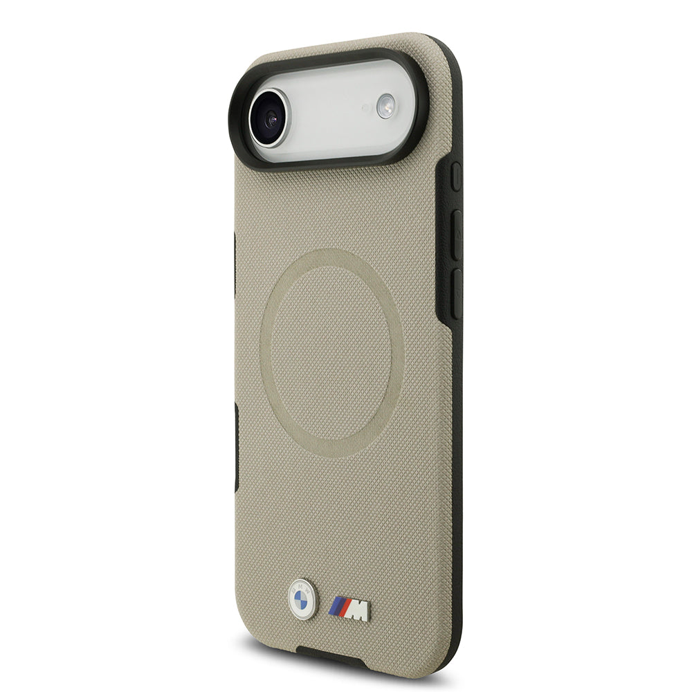 Apple iPhone 17 Air Kılıf BMW Orjinal Lisanslı M-safe Şarj Özellikli Metal Logolu Delikli M Dizayn Deri Kapak Siyah