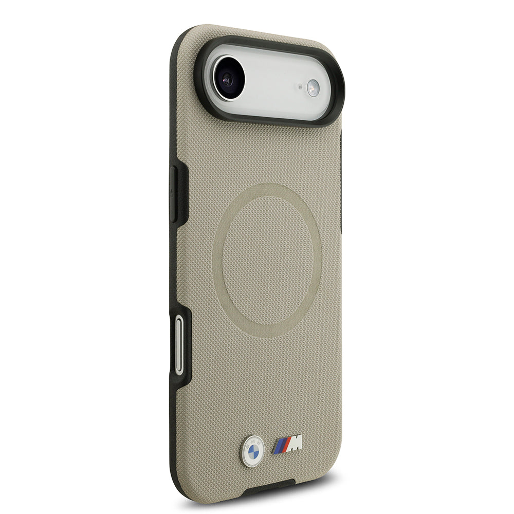 Apple iPhone 17 Air Kılıf BMW Orjinal Lisanslı M-safe Şarj Özellikli Metal Logolu Delikli M Dizayn Deri Kapak Lacivert