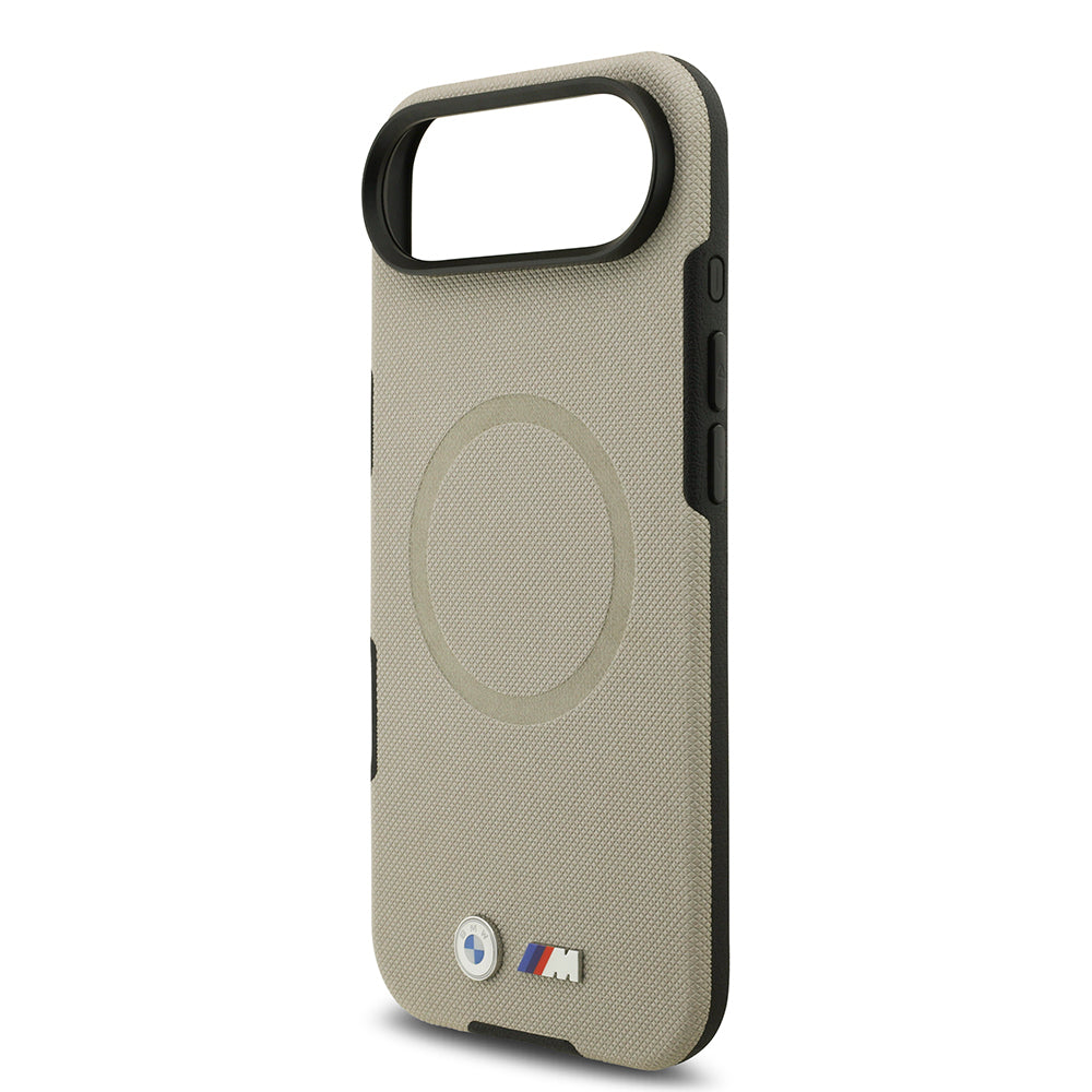 Apple iPhone 17 Air Kılıf BMW Orjinal Lisanslı M-safe Şarj Özellikli Metal Logolu Delikli M Dizayn Deri Kapak Kırmızı