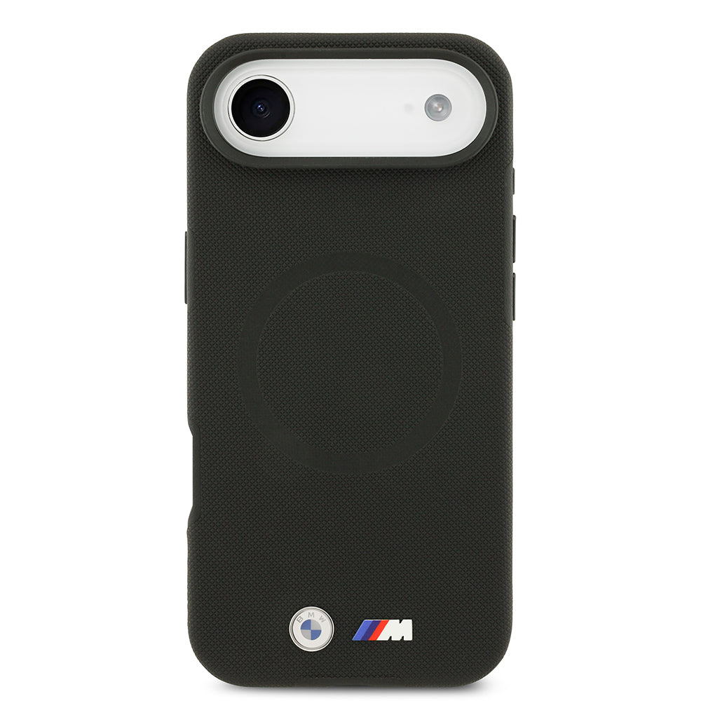 Apple iPhone 17 Air Kılıf BMW Orjinal Lisanslı M-safe Şarj Özellikli Metal Logolu Delikli M Dizayn Deri Kapak Lacivert