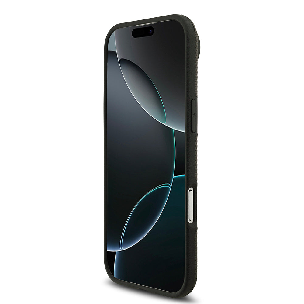 Apple iPhone 17 Air Kılıf BMW Orjinal Lisanslı M-safe Şarj Özellikli Metal Logolu Delikli M Dizayn Deri Kapak Gri