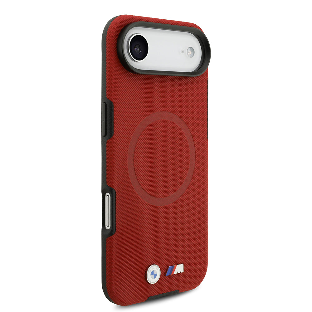 Apple iPhone 17 Air Kılıf BMW Orjinal Lisanslı M-safe Şarj Özellikli Metal Logolu Delikli M Dizayn Deri Kapak Siyah