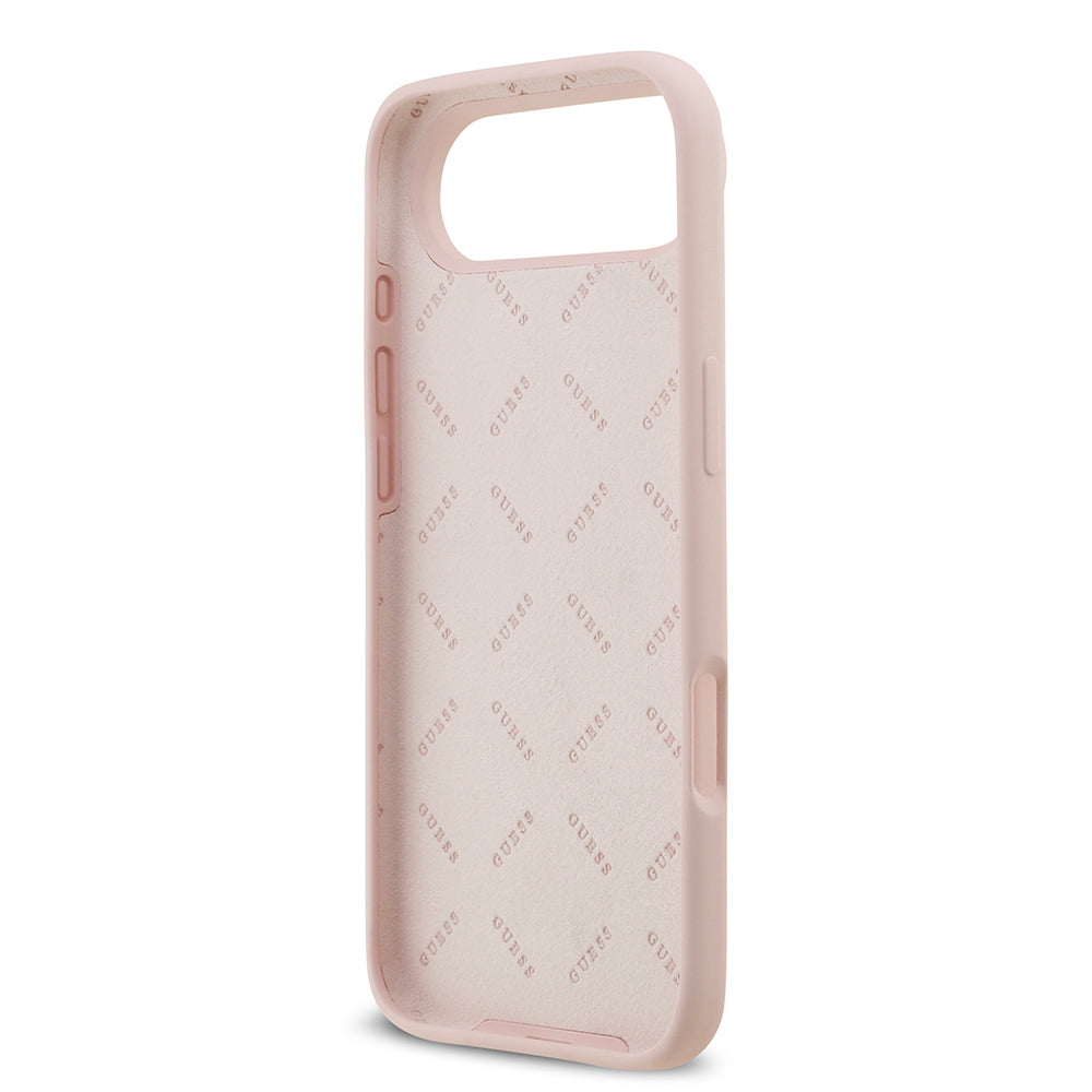 Apple iPhone 17 Air Kılıf Guess Orjinal Lisanslı Grained Yazı Logolu Kapak Siyah