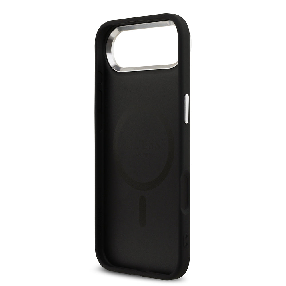 Apple iPhone 17 Air Kılıf Guess Orjinal Lisanslı M-safe Şarj Özellikli 4G Klasik Yazı Logolu Kapak Kahverengi