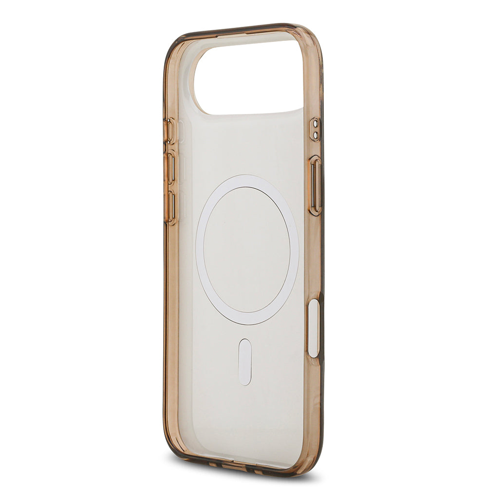 Apple iPhone 17 Air Kılıf Guess Orjinal Lisanslı M-safe Şarj Özellikli IML Baskılı Klasik Logolu 4G Desenli Kapak Pembe