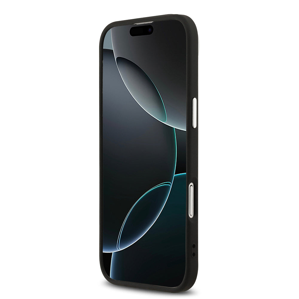 Apple iPhone 17 Air Kılıf Guess Orjinal Lisanslı M-safe Şarj Özellikli Klasik Yazı Logolu PU Deri Kapak Kahverengi