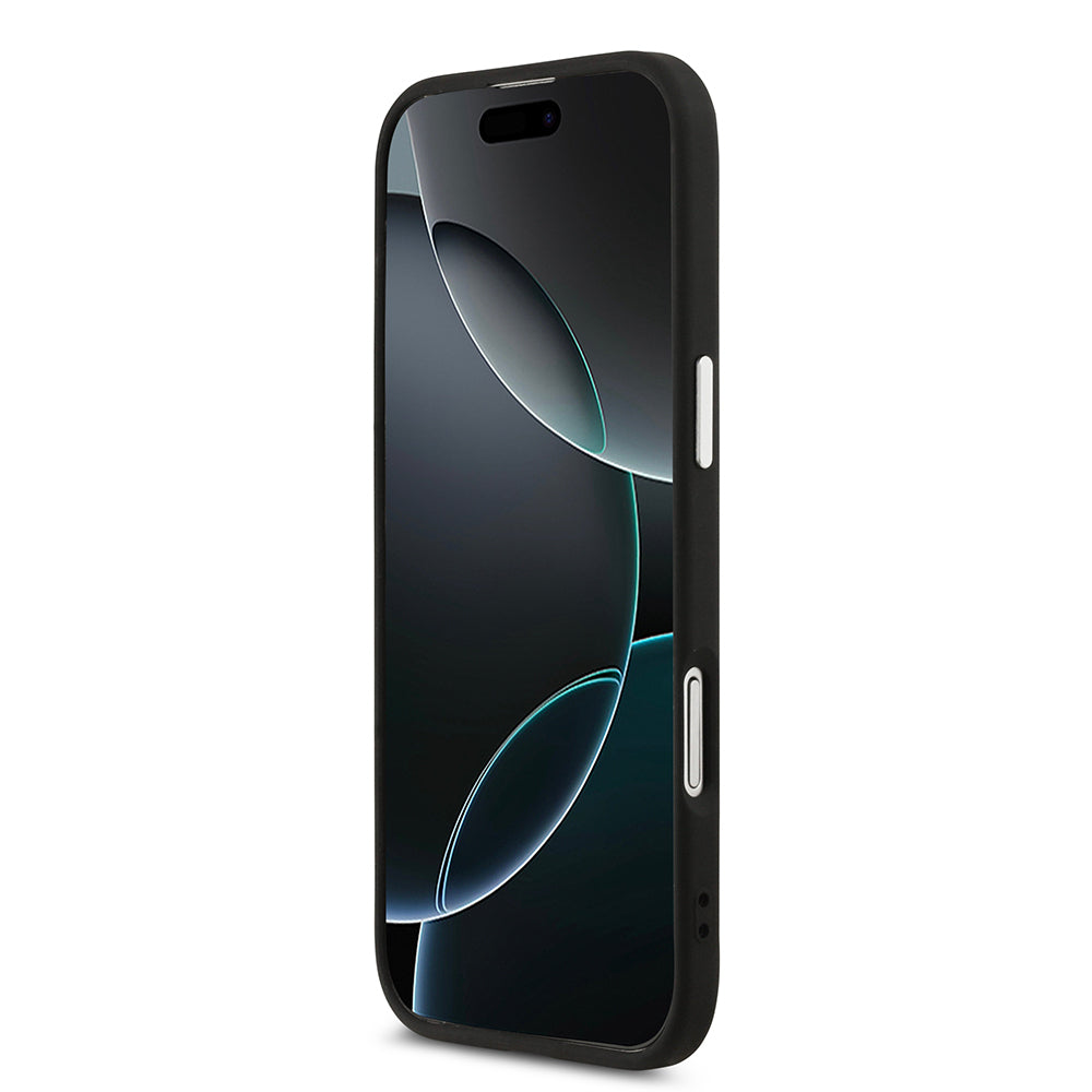 Apple iPhone 17 Air Kılıf Guess Orjinal Lisanslı M-safe Şarj Özellikli PU Deri Metal Kamera Çerçeveli Üçgen Logolu Kapak Kahverengi