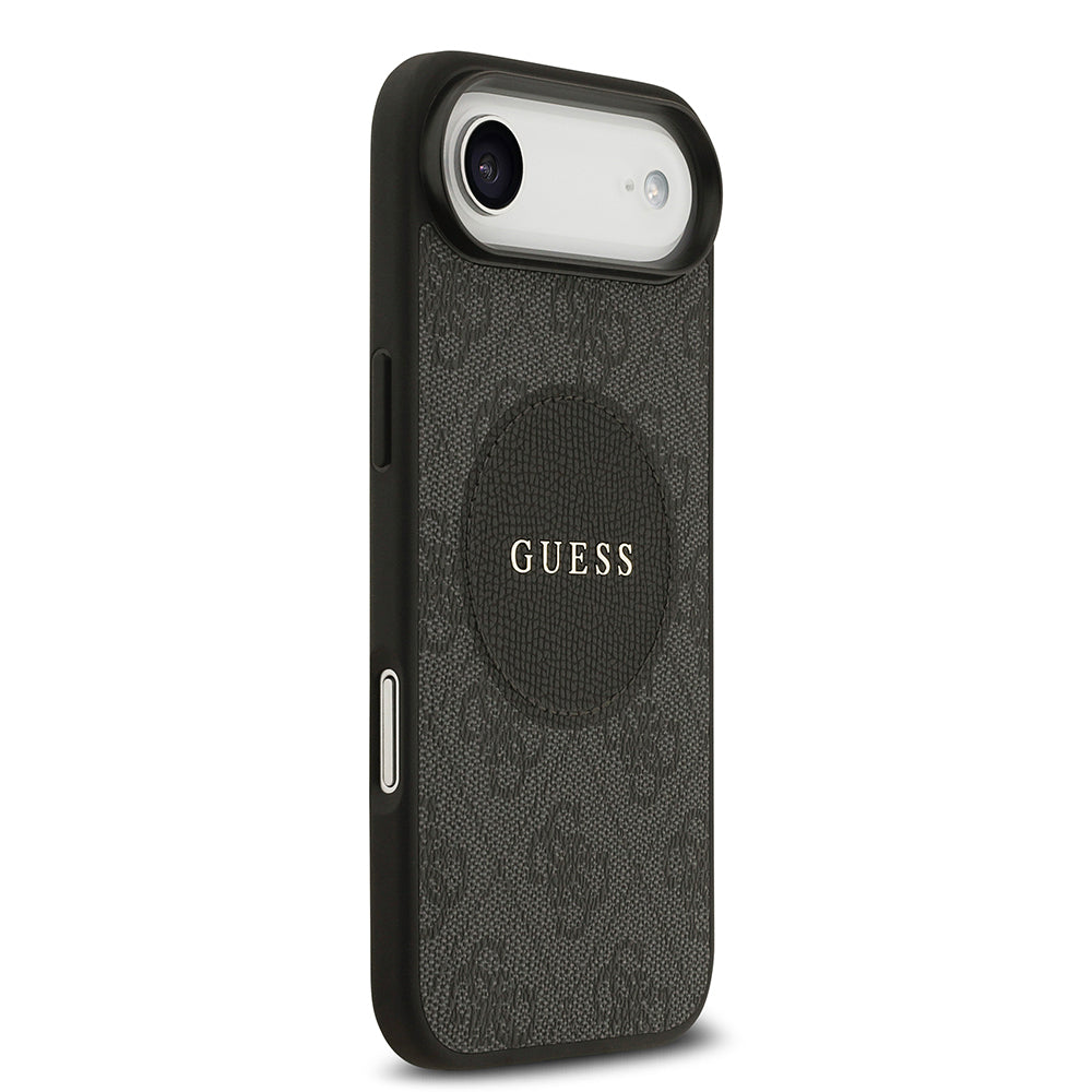 Apple iPhone 17 Air Kılıf Guess Orjinal Lisanslı M-safe Şarj Özellikli Yazı Logolu Circle Classic Kapak  Pembe