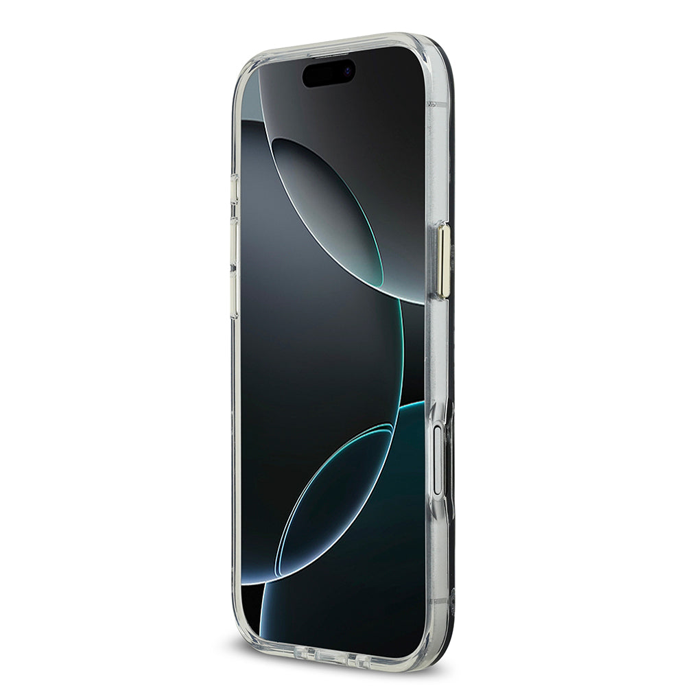 Apple iPhone 17 Air Kılıf Guess Orjinal Lisanslı Metal Kamera Çerçeveli Simli Aynalı Kapak Gümüş