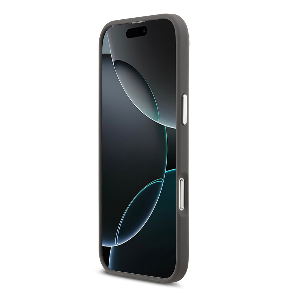 Apple iPhone 17 Air Kılıf Karl Lagerfeld Orjinal Lisanslı Metal Logolu K&C Heads Pin Kapak Gri