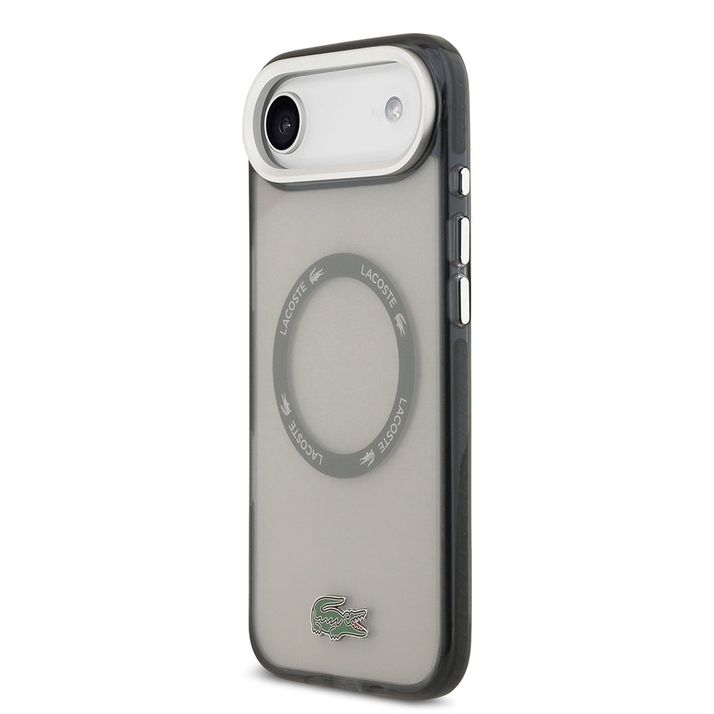 Apple iPhone 17 Air Kılıf Lacoste Orjinal Lisanslı M-safe Şarj Özellikli İkonik Timsah Logolu Buzlu Kapak Yeşil