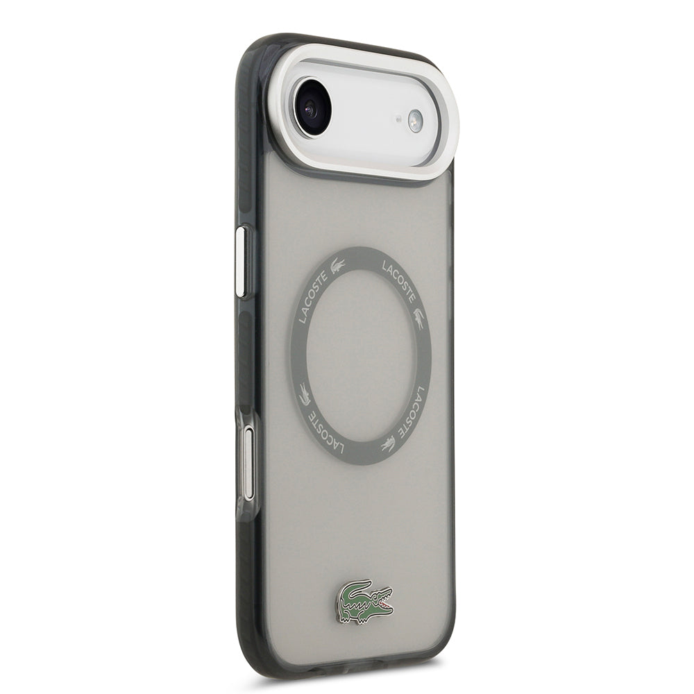 Apple iPhone 17 Air Kılıf Lacoste Orjinal Lisanslı M-safe Şarj Özellikli İkonik Timsah Logolu Buzlu Kapak Yeşil